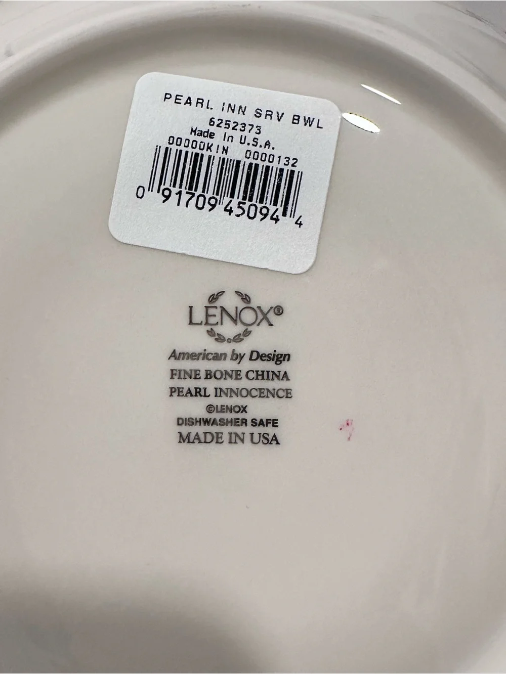Lenox Pearl Innocence 9-1/2” 56 Oz Serving Bowl American by Design Original Box